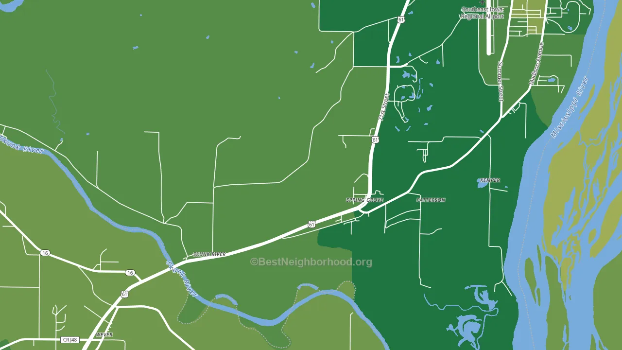 Spring Grove, IA block-group voter-turnout map