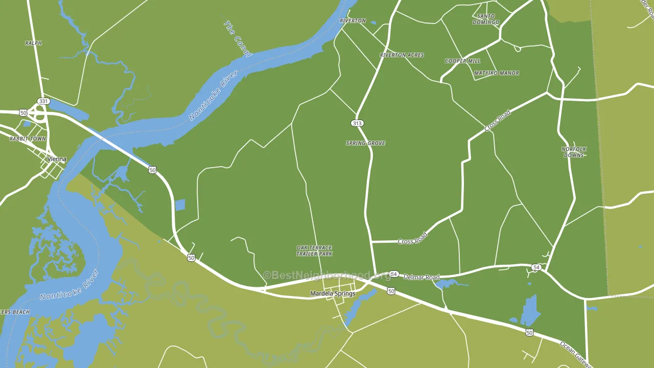 Spring Grove, MD block-group voter-turnout map