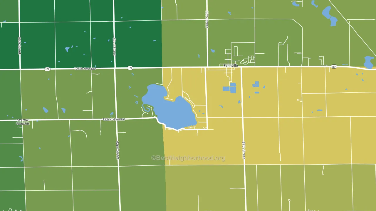 Spring Grove, MI block-group voter-turnout map