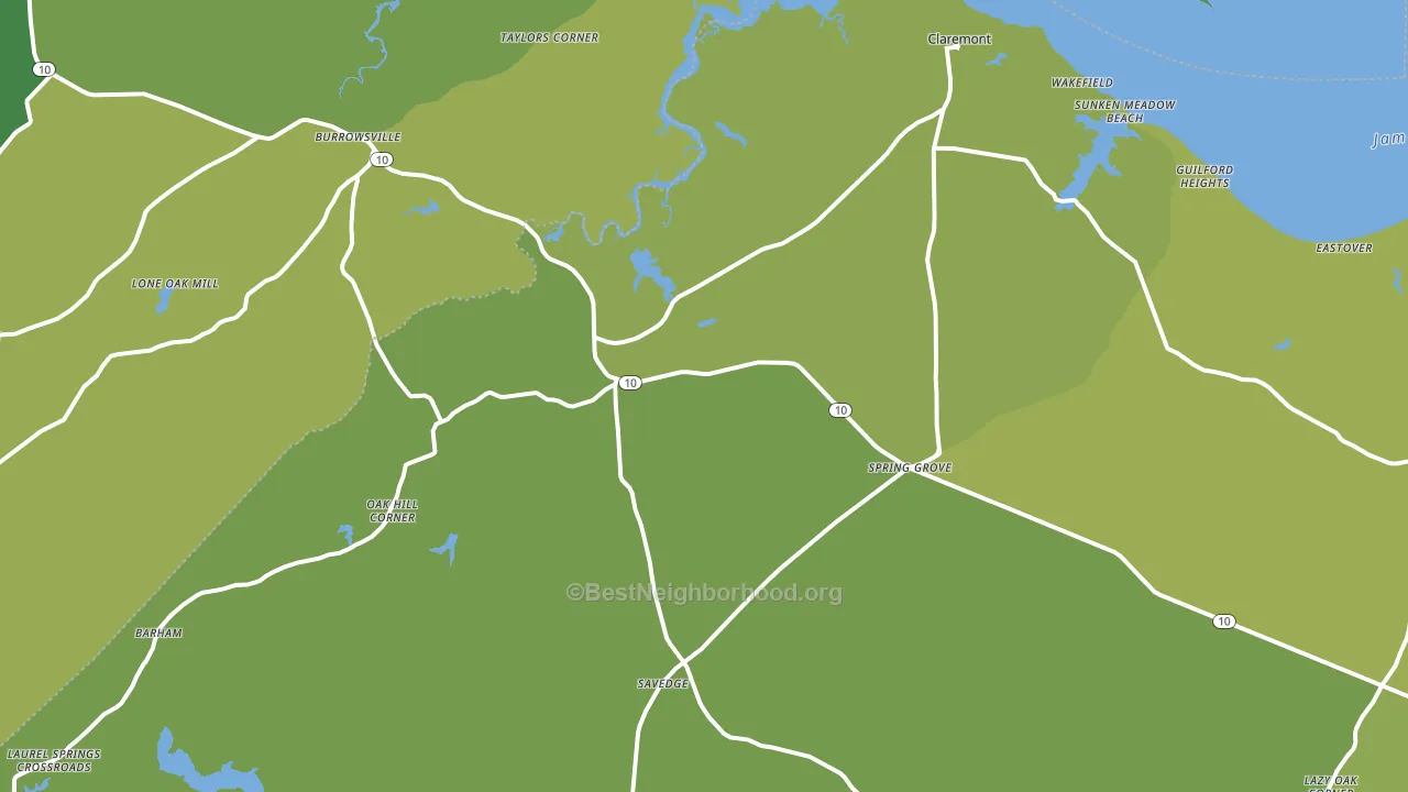 Spring Grove, VA block-group voter-turnout map