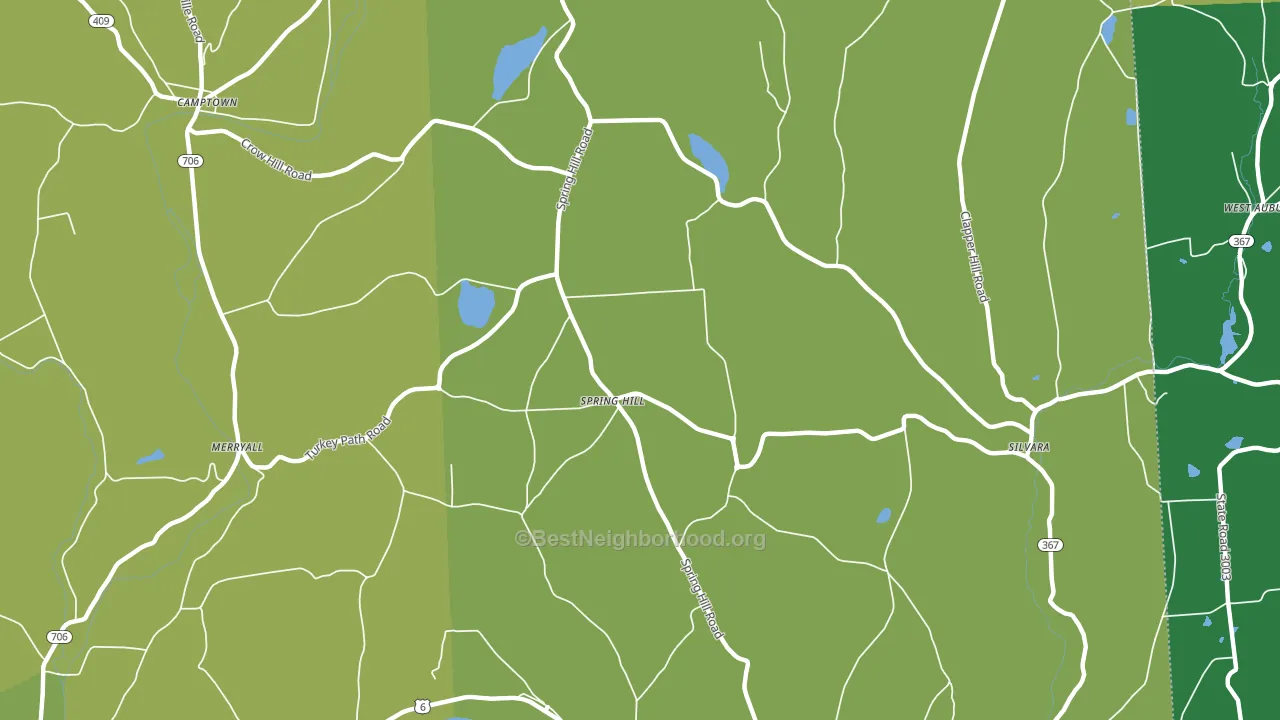 Spring Hill, PA block-group voter-turnout map
