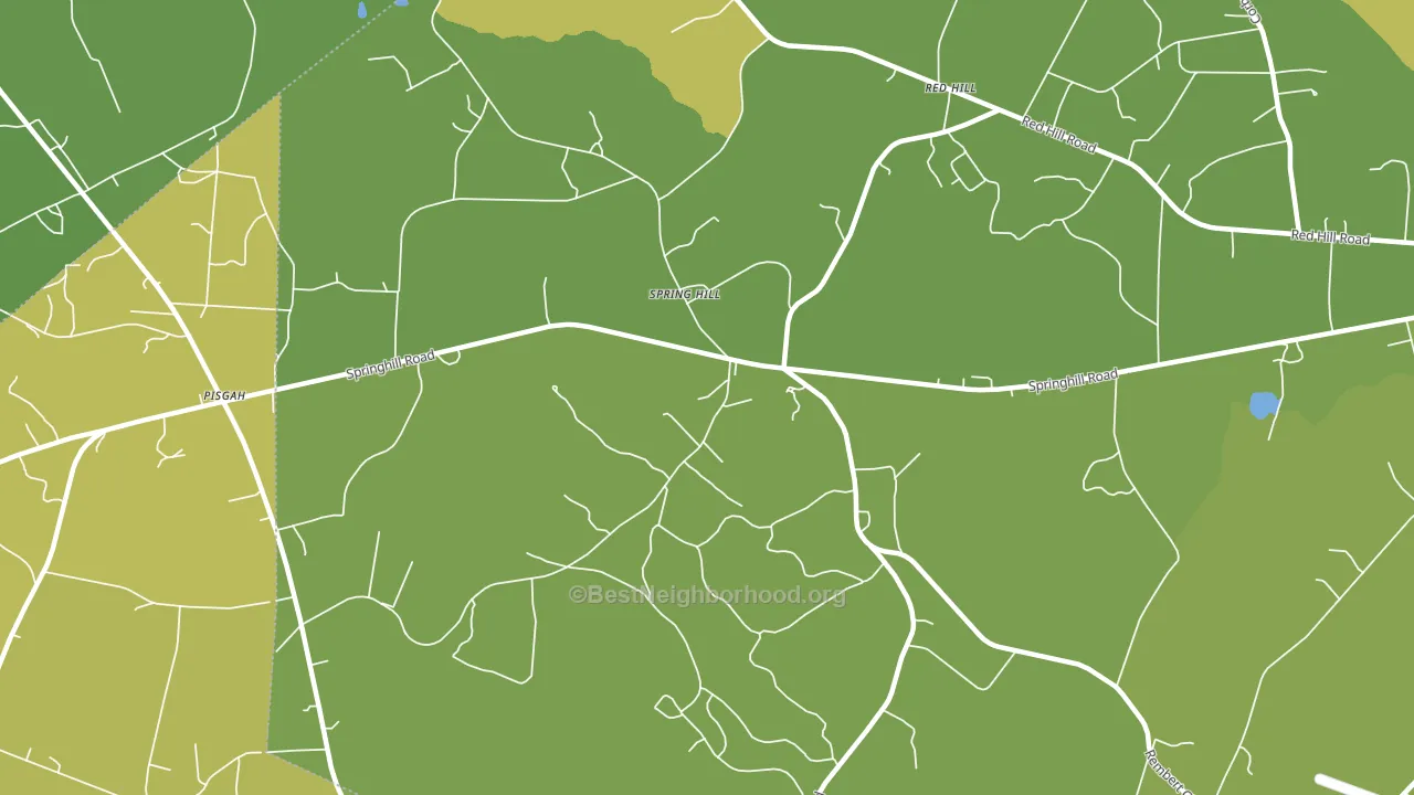 Spring Hill, SC block-group voter-turnout map