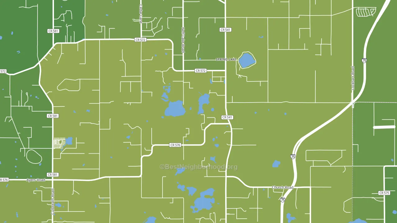 Spring Lake, FL block-group voter-turnout map