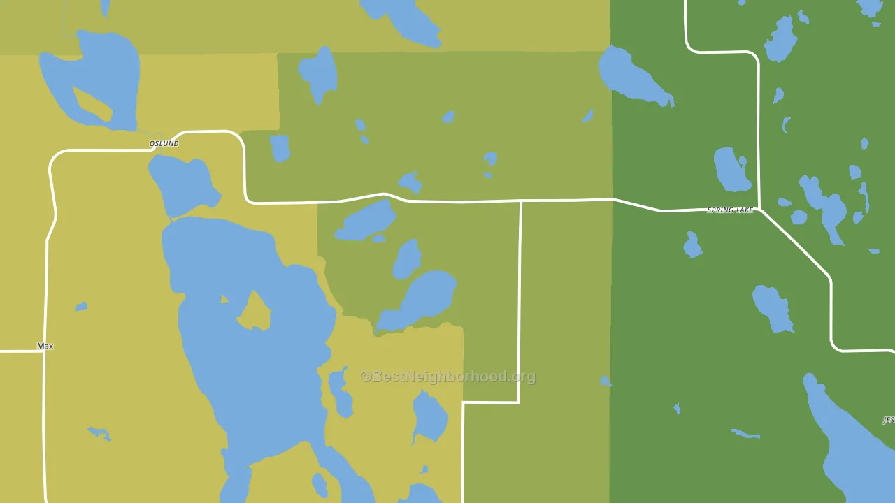 Spring Lake, MN block-group voter-turnout map