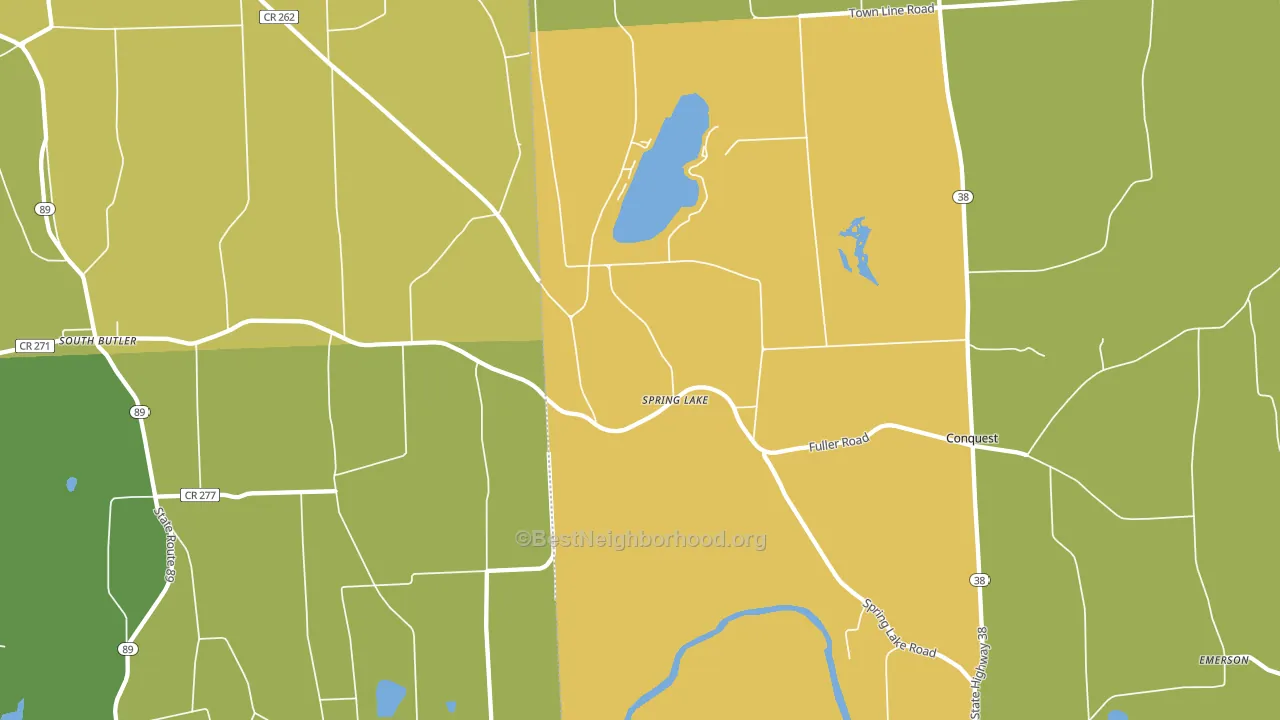 Spring Lake, NY block-group voter-turnout map