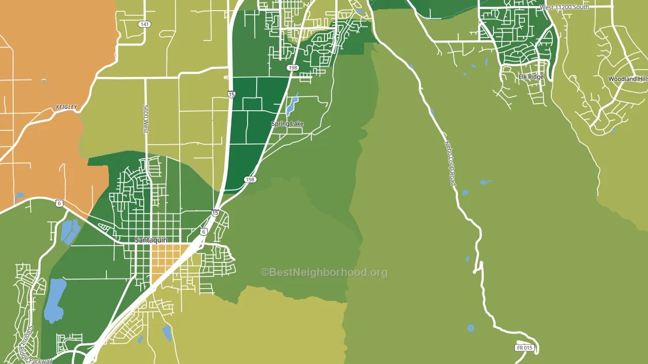 Spring Lake, UT block-group voter-turnout map