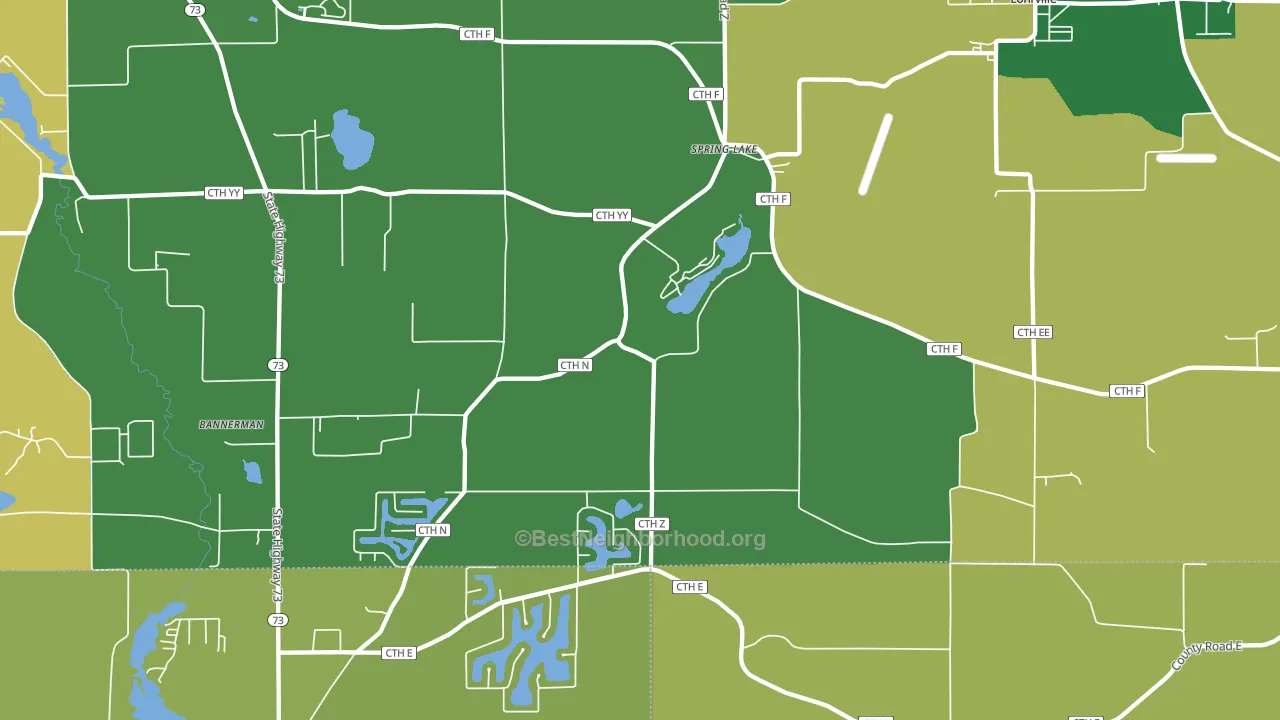 Spring Lake, WI block-group voter-turnout map