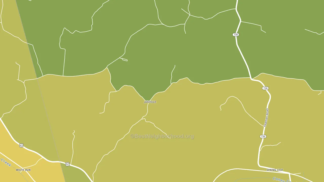Spring Lick, KY block-group voter-turnout map