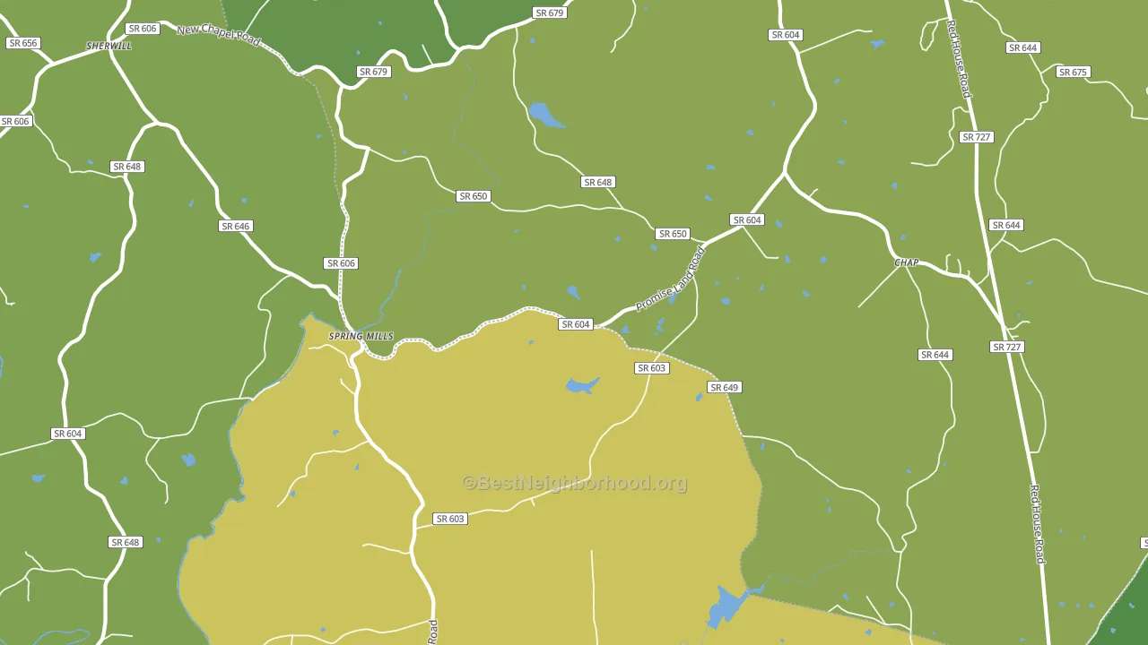 Spring Mills, VA block-group voter-turnout map