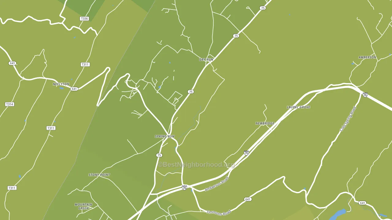 Spring Run, PA block-group voter-turnout map