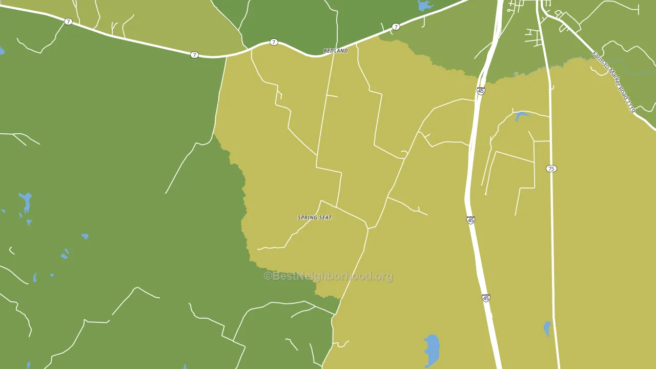 Spring Seat, TX block-group voter-turnout map