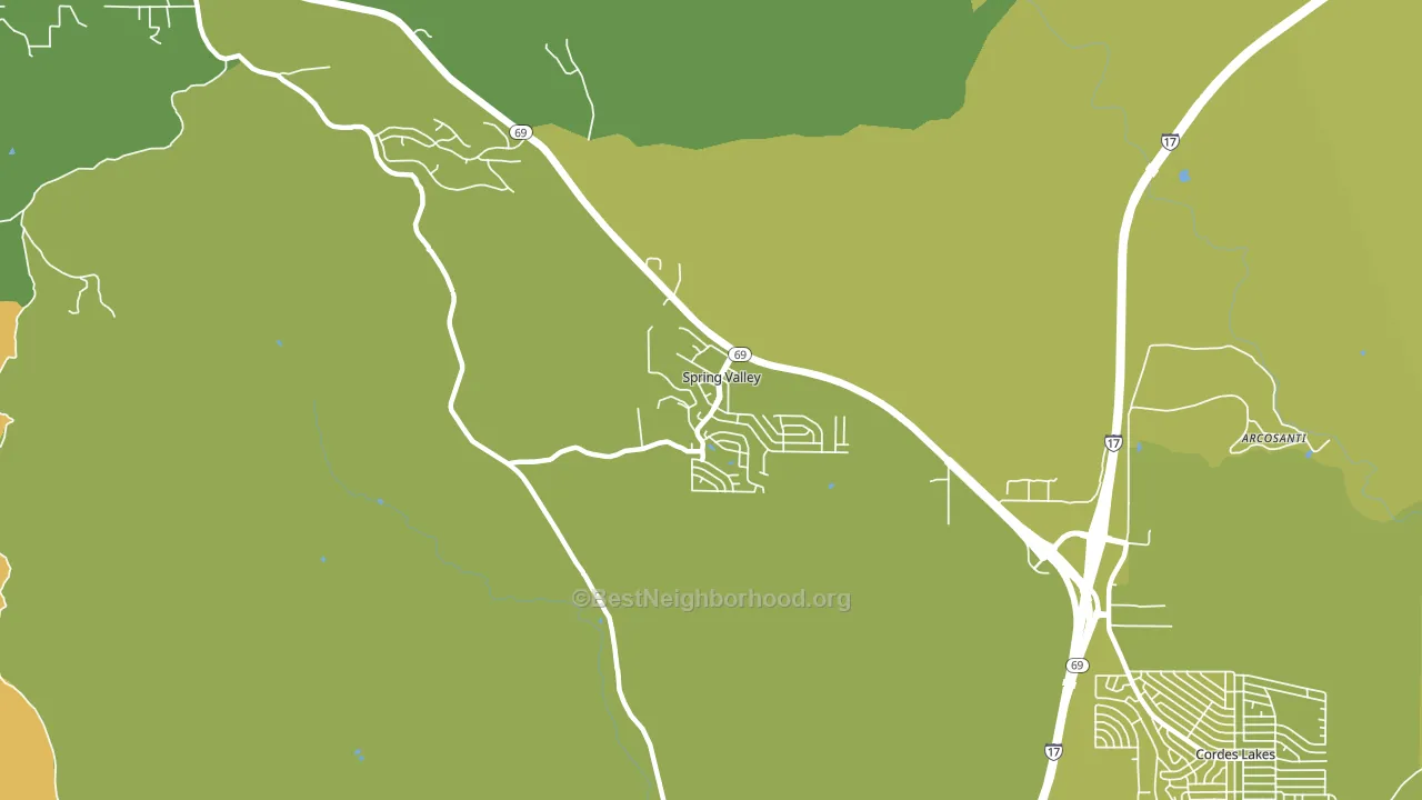 Spring Valley, AZ block-group voter-turnout map