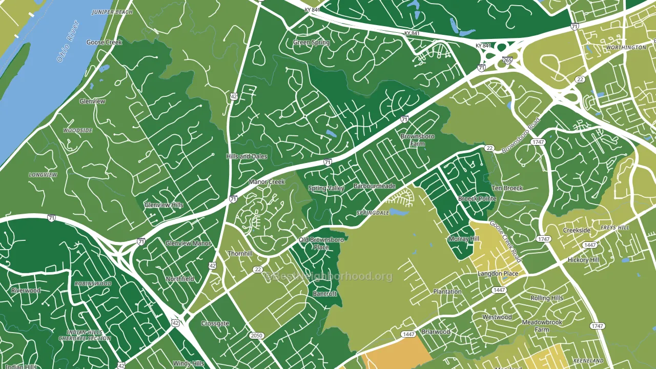 Spring Valley, KY block-group voter-turnout map