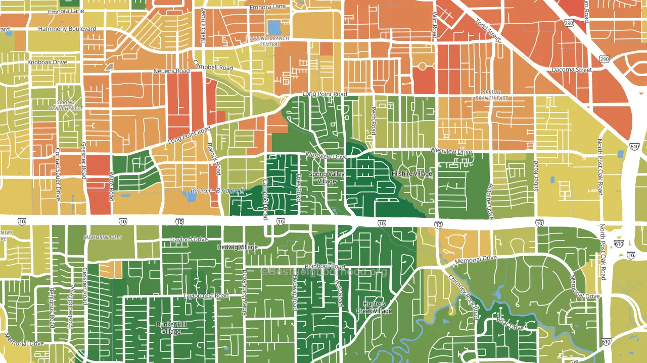 Spring Valley, TX block-group voter-turnout map