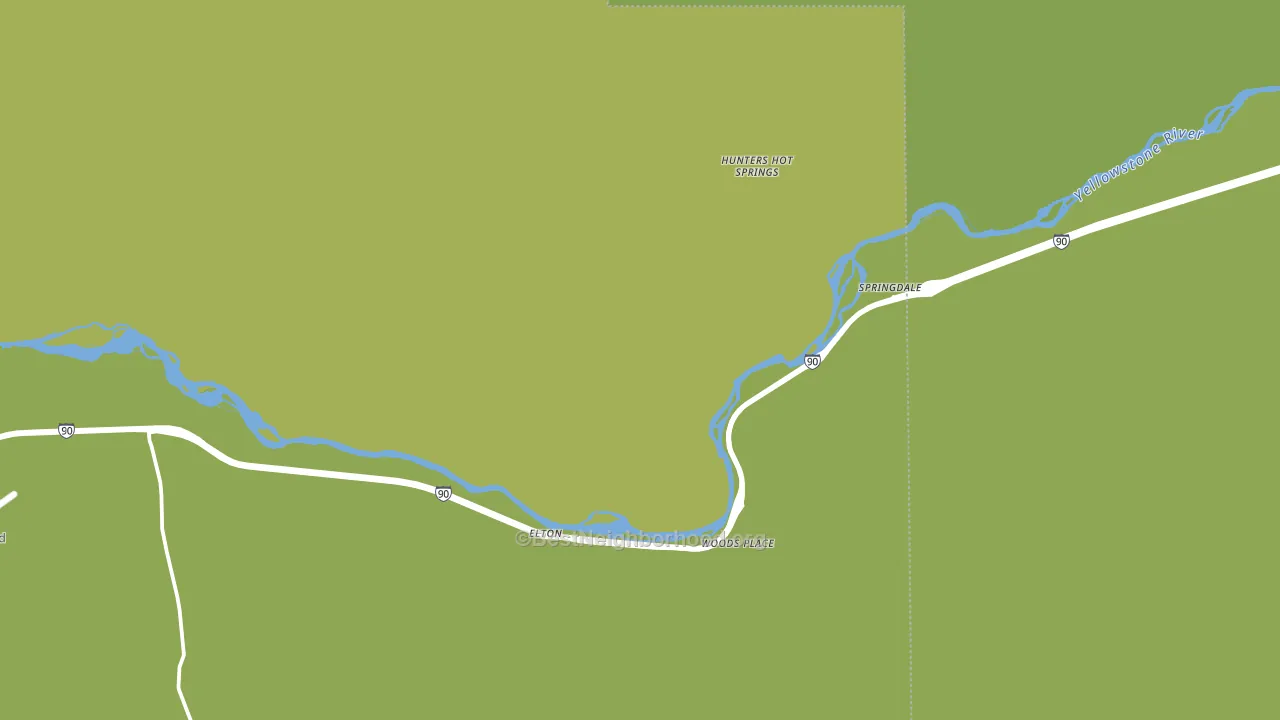 Springdale, MT block-group voter-turnout map