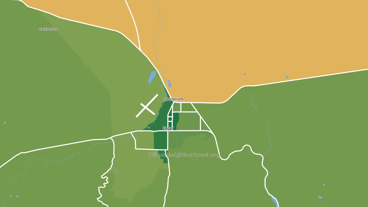Springerville, AZ block-group voter-turnout map