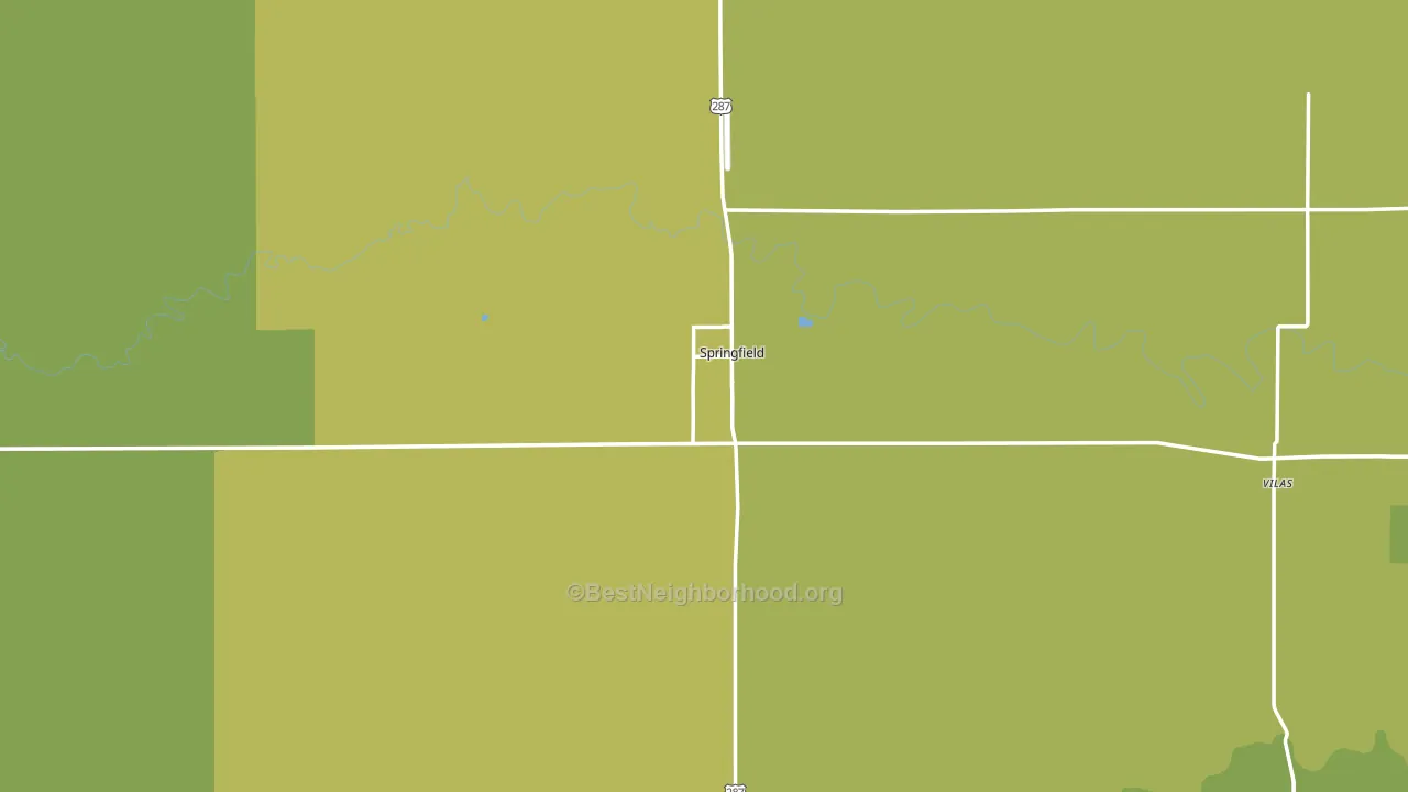 Springfield, CO block-group voter-turnout map