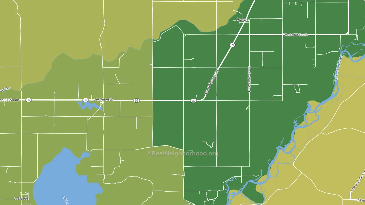 Springfield, ID block-group voter-turnout map