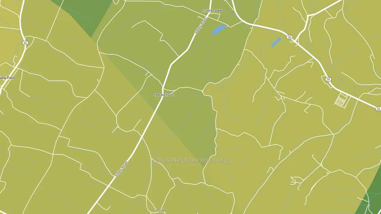 Springhope, PA block-group voter-turnout map
