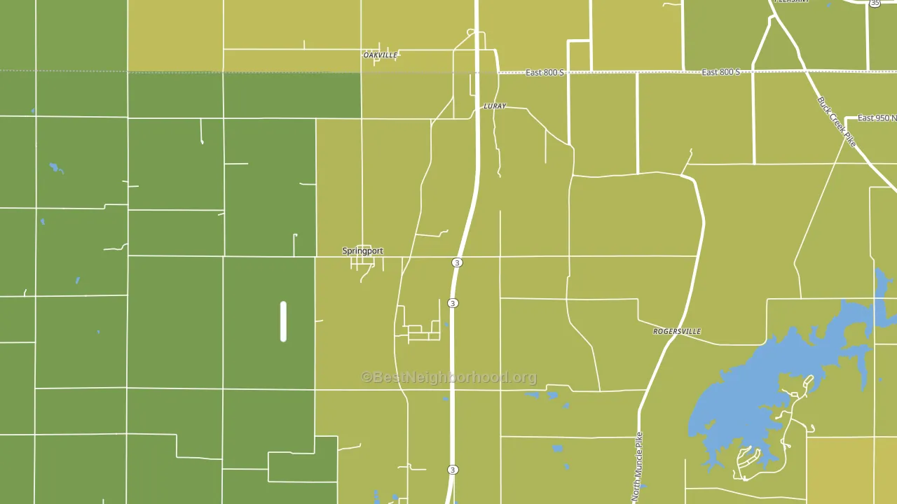Springport, IN block-group voter-turnout map