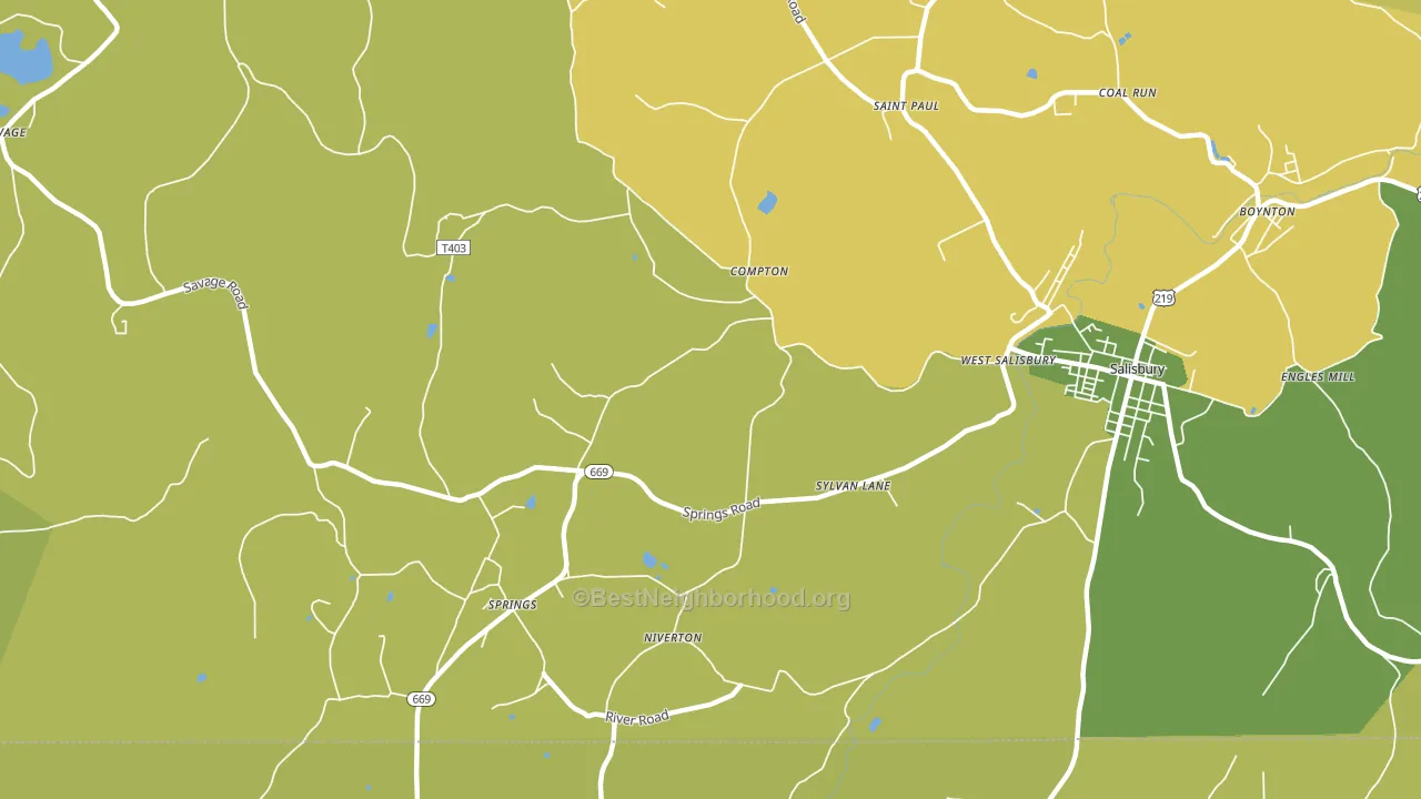 Springs, PA block-group voter-turnout map