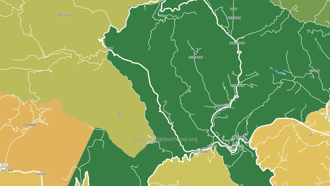 Springton, WV block-group voter-turnout map