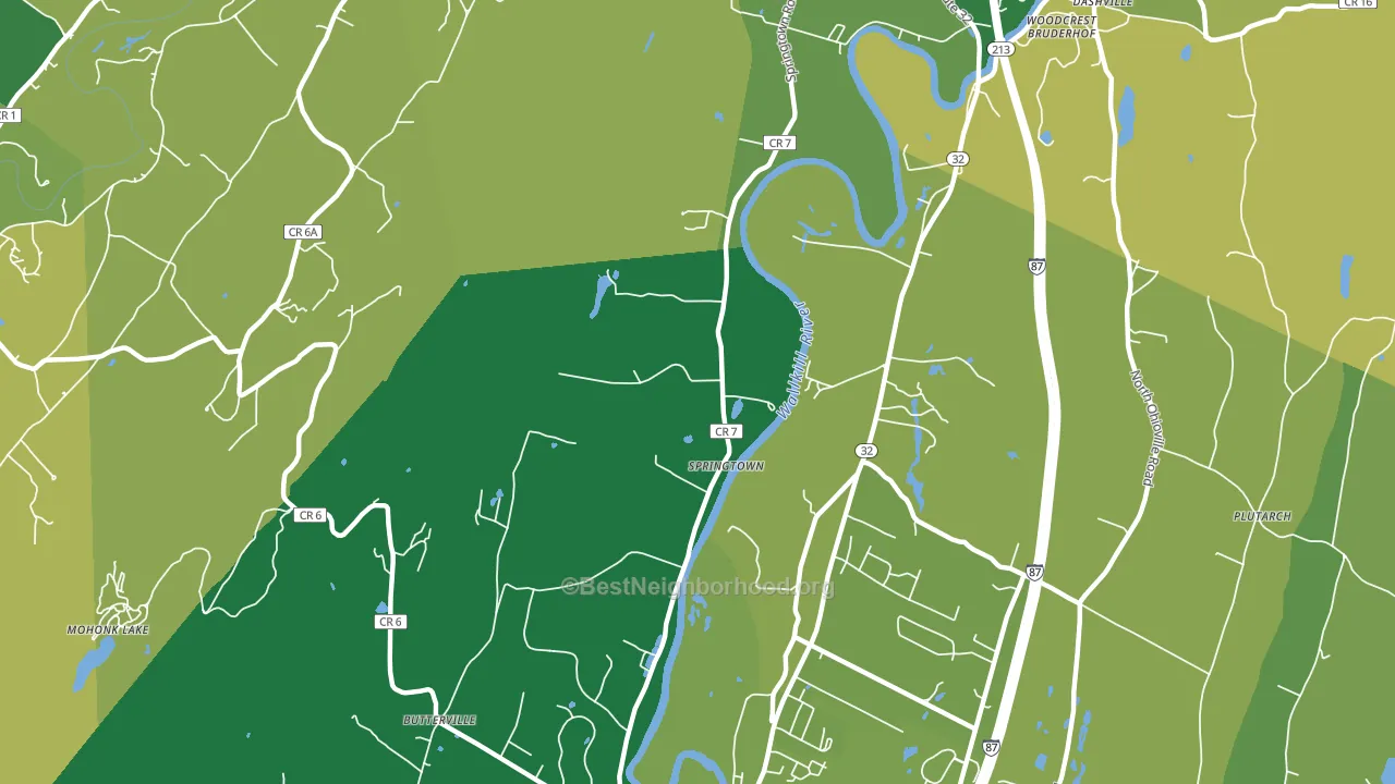 Springtown, NY block-group voter-turnout map