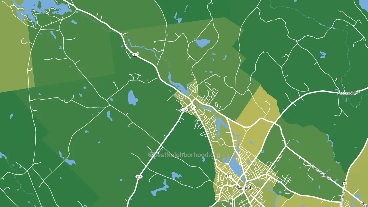 Springvale, ME block-group voter-turnout map