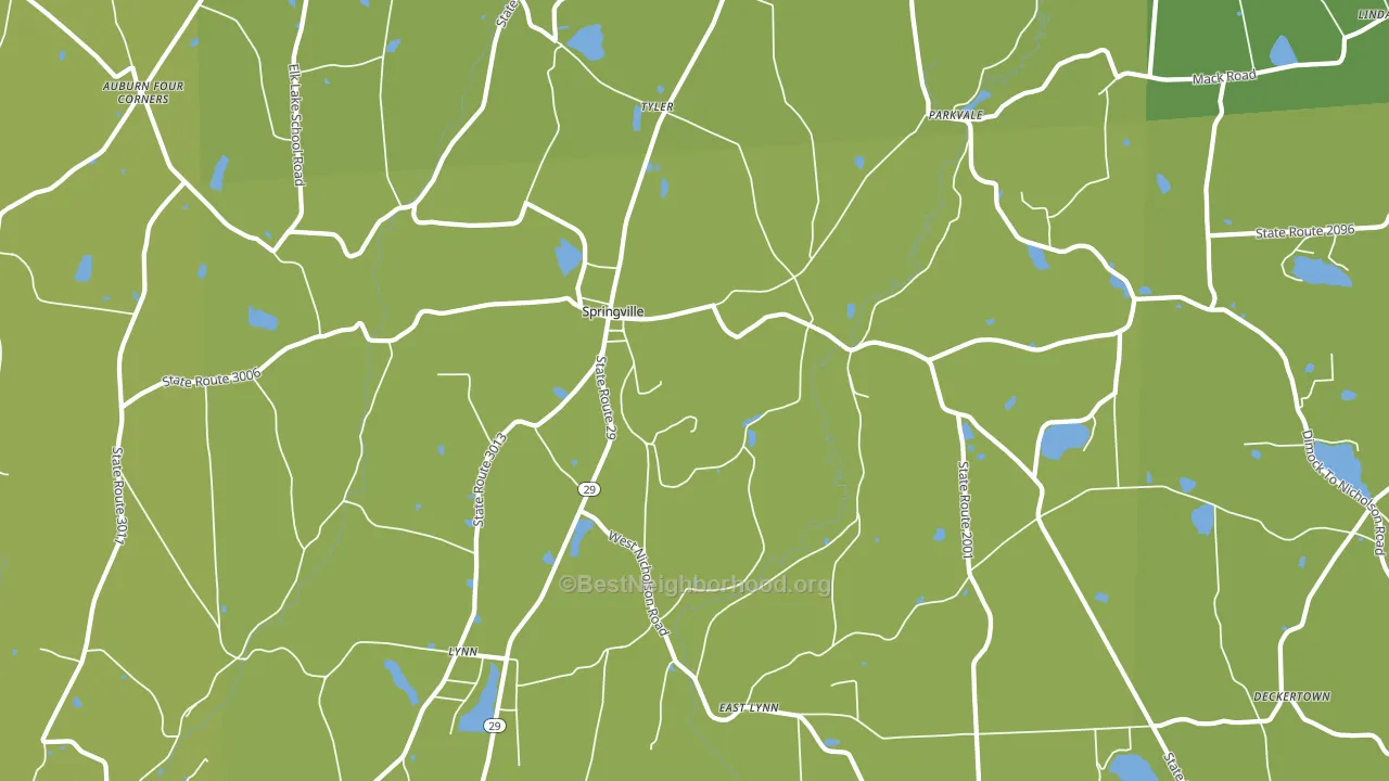 Springville, PA block-group voter-turnout map