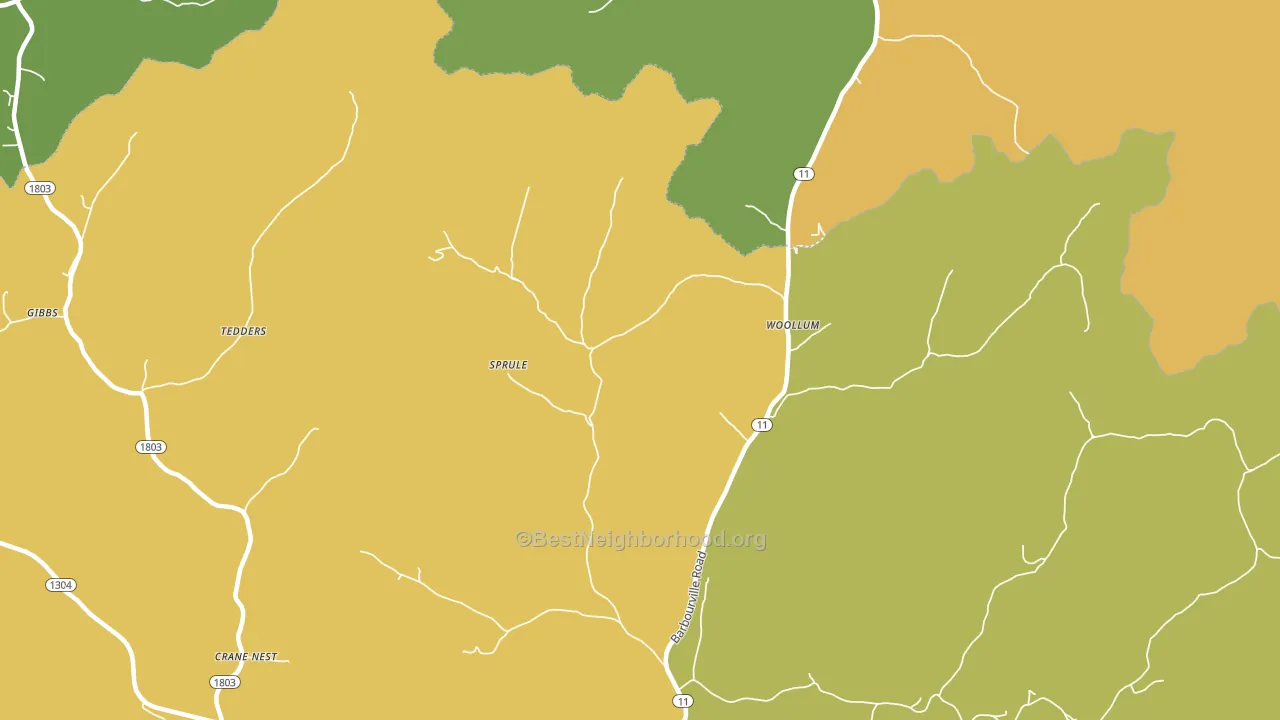 Sprule, KY block-group voter-turnout map
