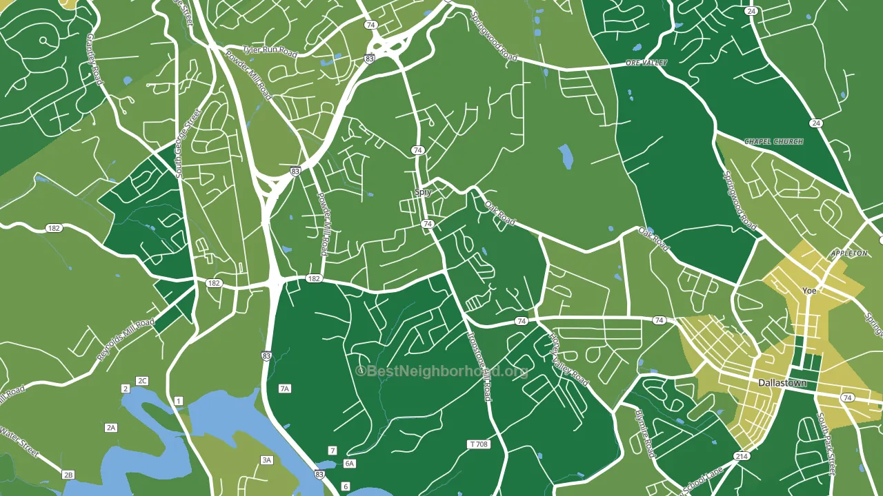 Spry, PA block-group voter-turnout map