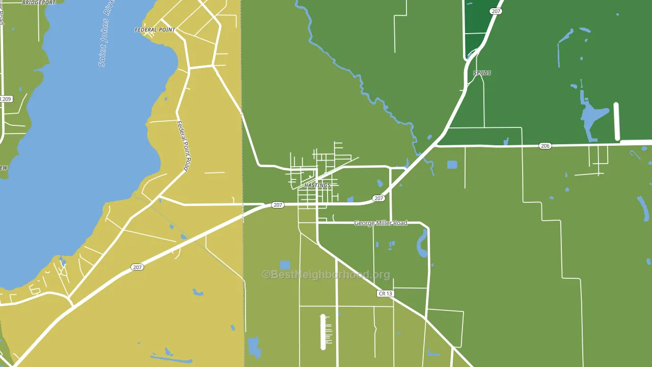 Spuds, FL block-group voter-turnout map