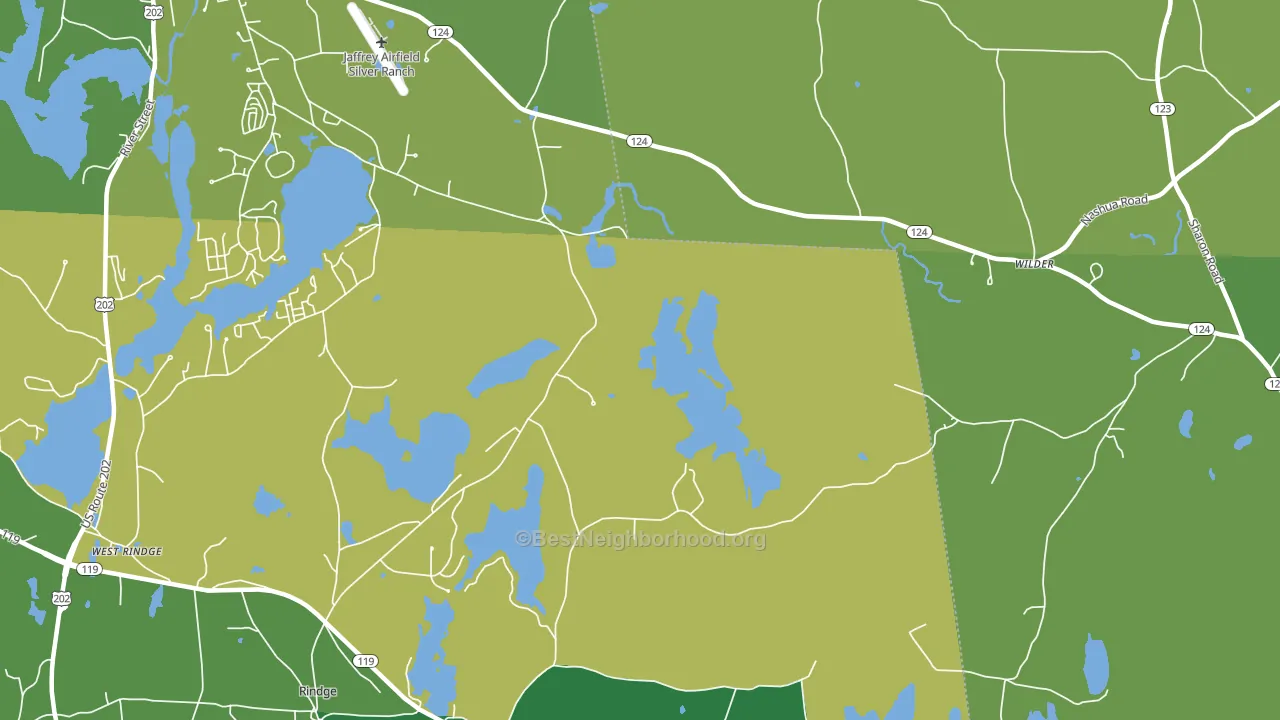 Squantum, NH block-group voter-turnout map
