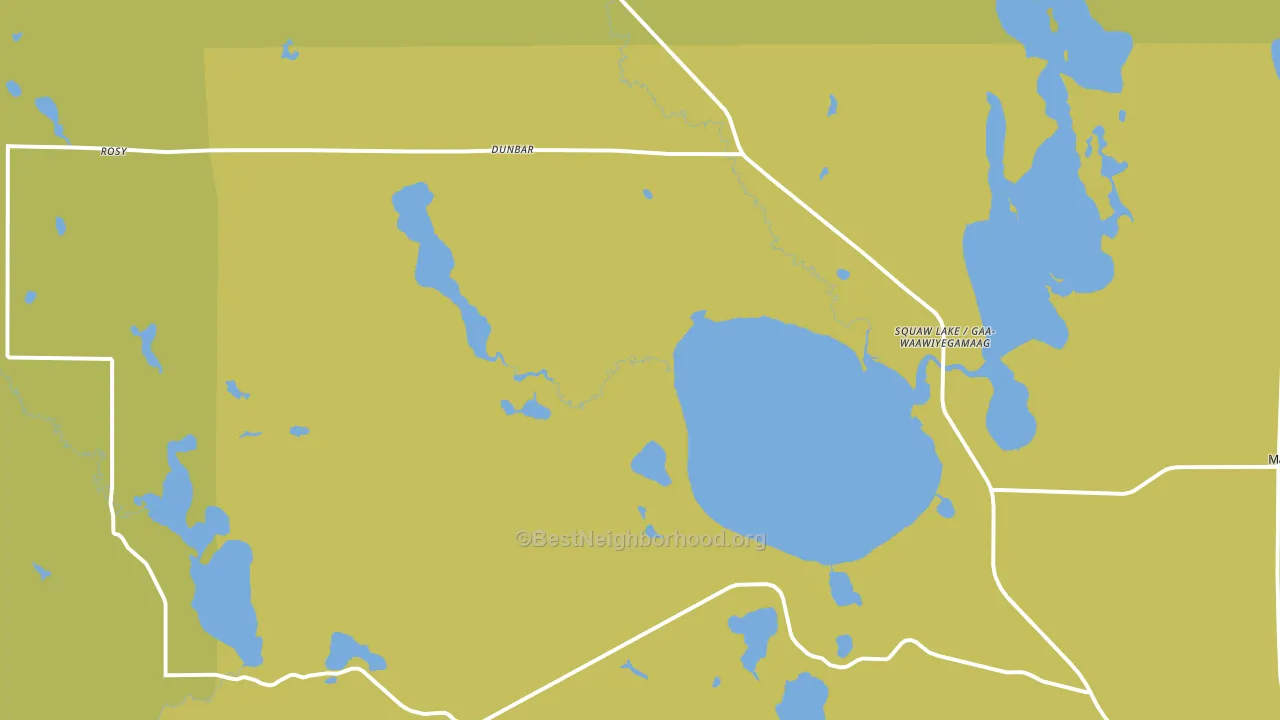 Squaw Lake, MN block-group voter-turnout map