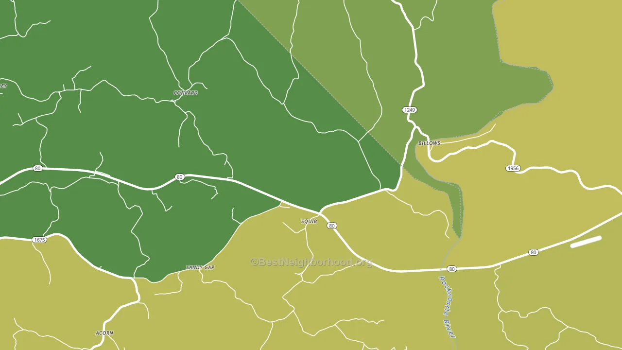 Squib, KY block-group voter-turnout map