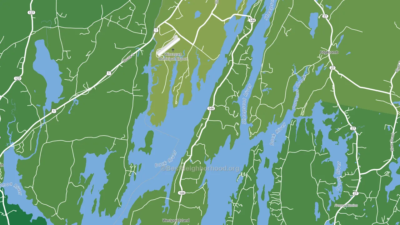 Squirrel Island, ME block-group voter-turnout map