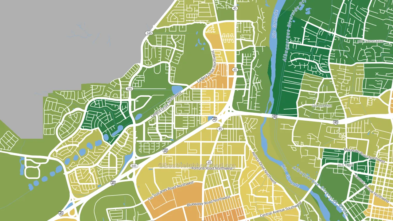 SR Marmon, Albuquerque, NM block-group voter-turnout map