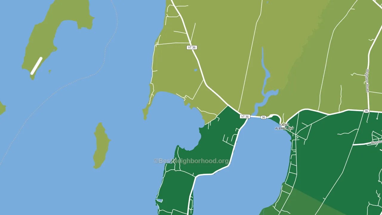 St. Albans Bay, VT block-group voter-turnout map