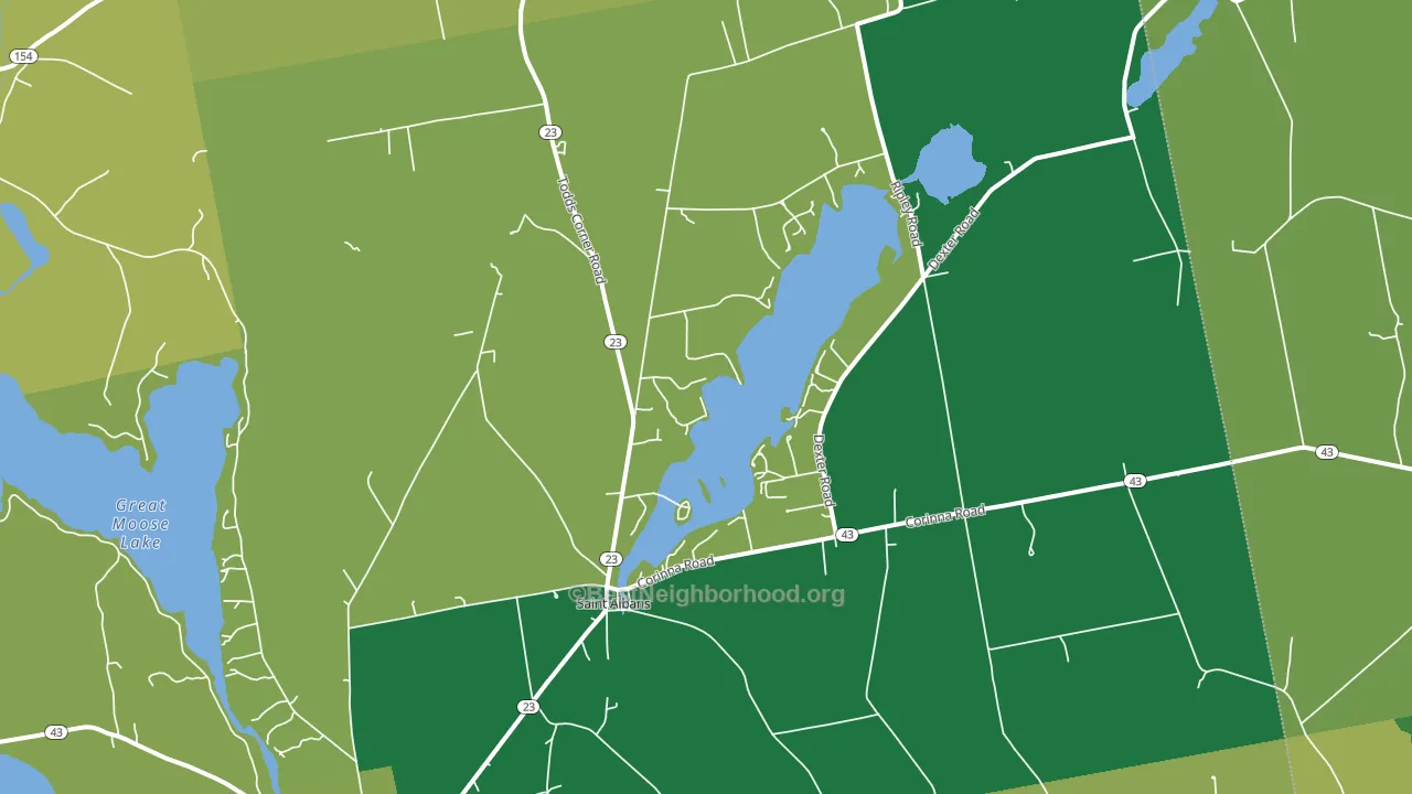 St. Albans, ME block-group voter-turnout map