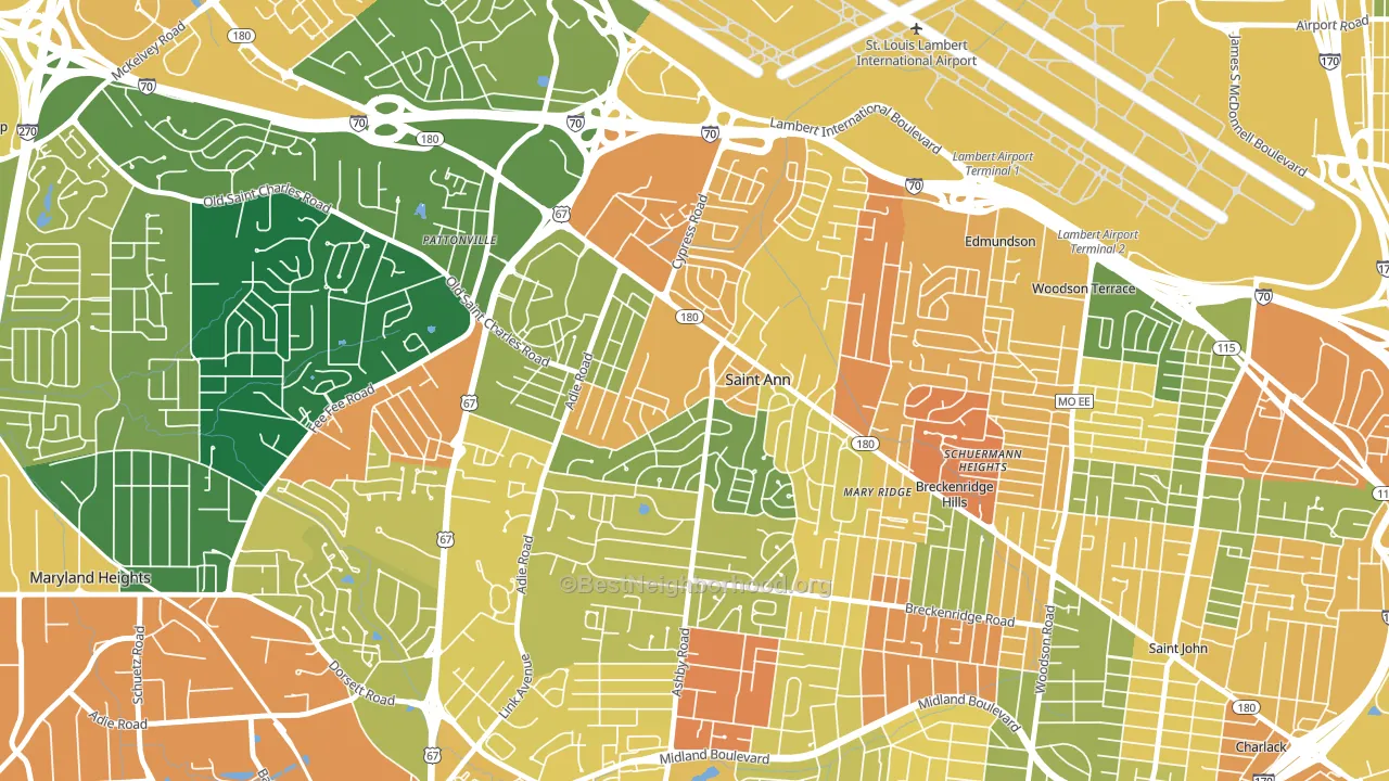 St. Ann, MO block-group voter-turnout map