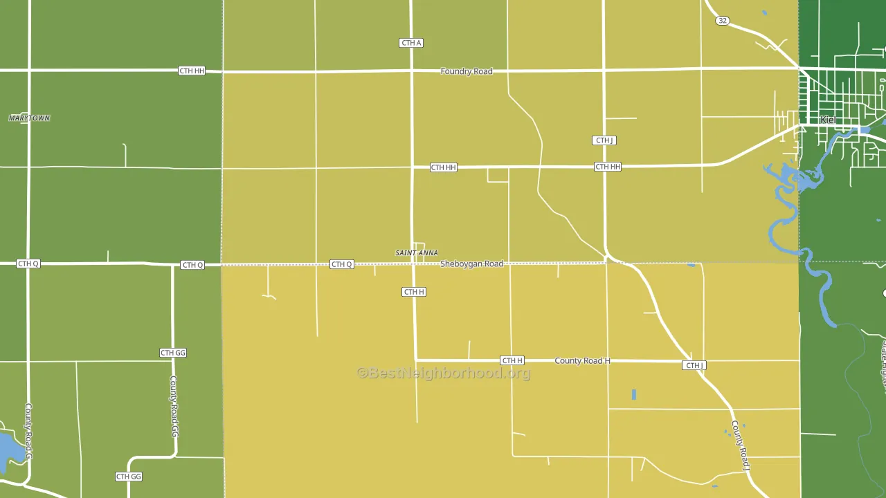 St. Anna, WI block-group voter-turnout map