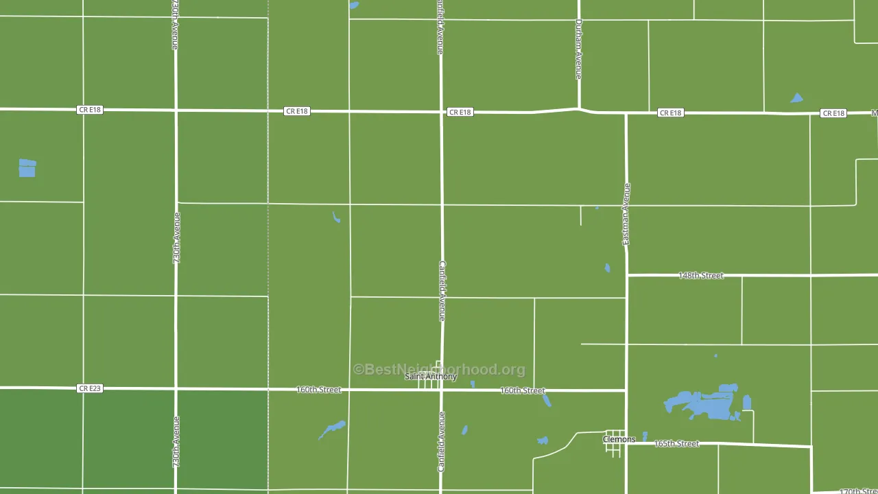 St. Anthony, IA block-group voter-turnout map