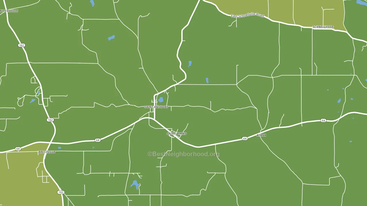 St. Anthony, IN block-group voter-turnout map