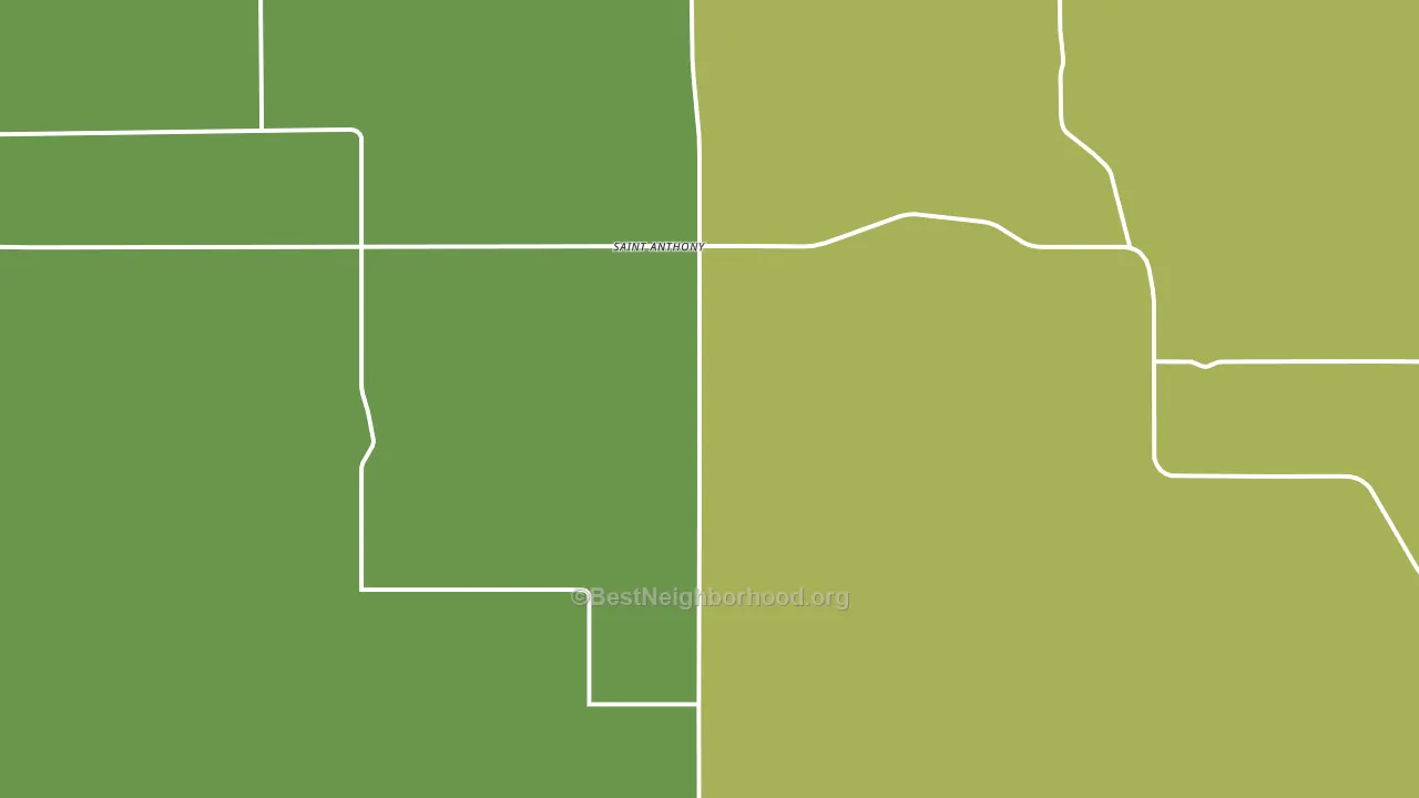 St. Anthony, ND block-group voter-turnout map