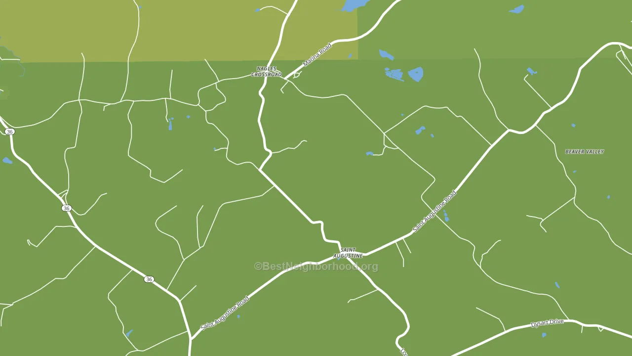 St. Augustine, PA block-group voter-turnout map