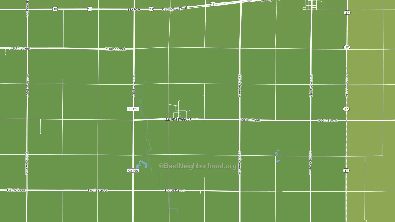 St. Benedict, IA block-group voter-turnout map