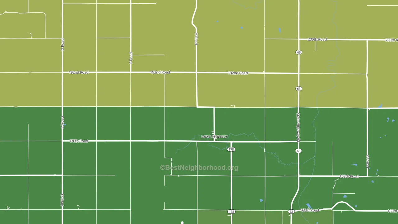 St. Benedict, KS block-group voter-turnout map