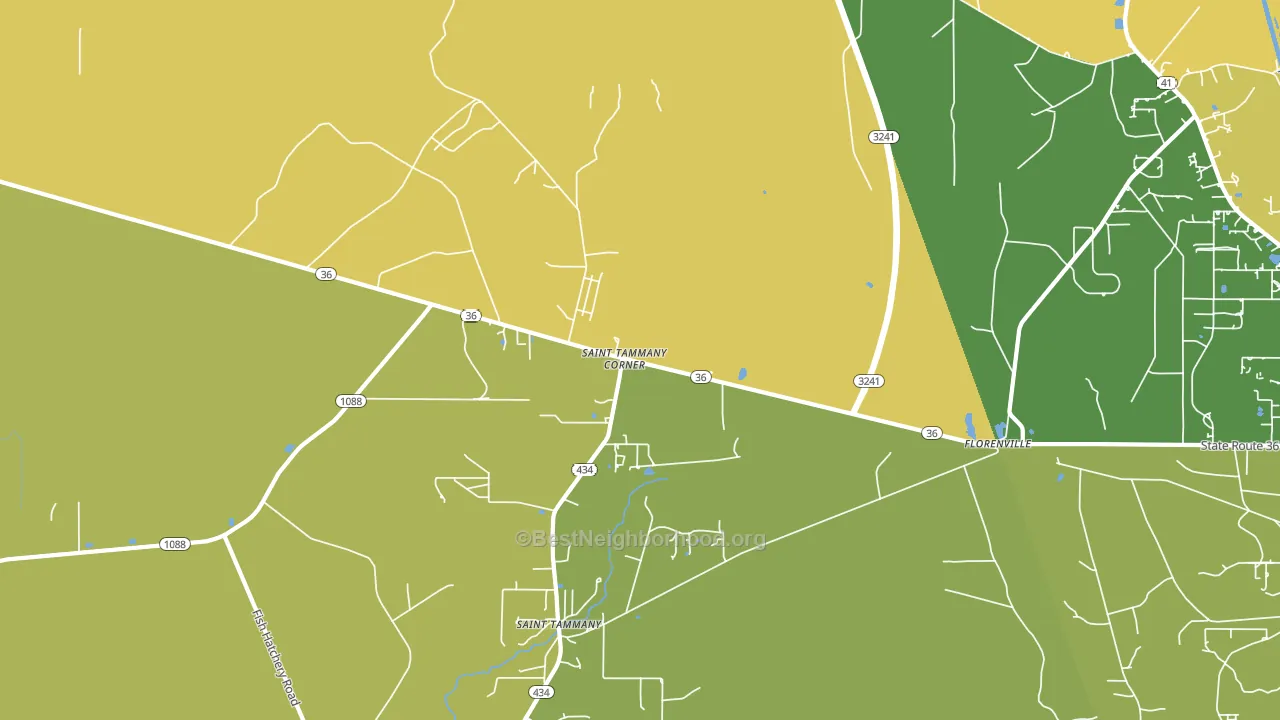 St. Benedict, LA block-group voter-turnout map