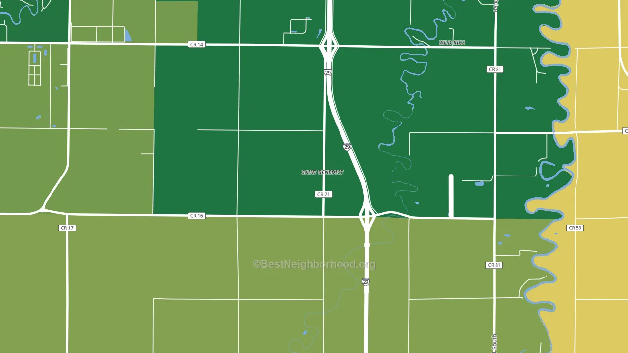 St. Benedict, ND block-group voter-turnout map