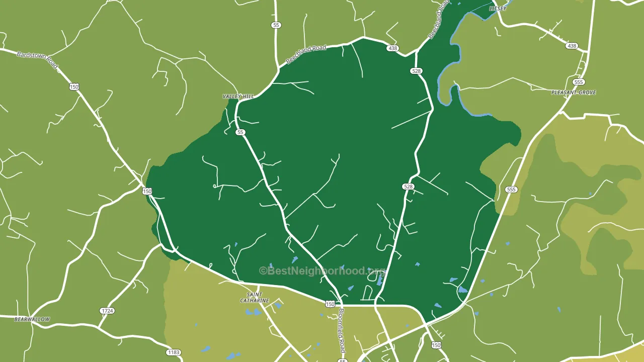 St. Catharine, KY block-group voter-turnout map